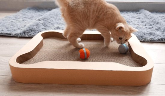 Cheerble mini ball 2.0 - Slimme interactieve zelf rollende bal voor katten - 3 speelmodi - kattenspeeltjes - USB oplaadbaar- Grijs - Cheerble