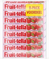 Fruit-tella Snoep aardbei 8 Rollen a 41 gram