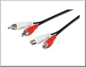 Câble PremiumCord 2X Cinch-2x Cinch, M / F 5m