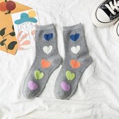 - Vrolijke - Dames - Sokken - Hart - Grijs -