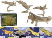 3D puzzels vliegtuigen - 4 stuks