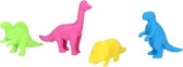 Dino gummen | In de kleuren roze, geel, groen en blauw | Schoolspullen