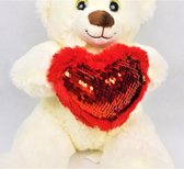 Knuffelbeer - Love - Hartjesbeer - 31cm - knuffel - pluche beer - Peggy Wit