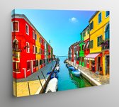 Canvas Cities of Colors Aquarel Venetië - 80x60cm