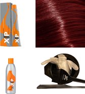 XP100 haarverf pakket kleur 7.62  Middenblond & Rood & Violet (1x 100ML) met 6% waterstof ( 1x 250ML) incl verfbakje, kwast, maatbeker, puntkam en handschoenen