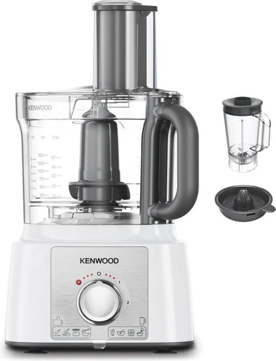 Kenwood Multipro Express FDP65.450WH - Foodprocessors - Wit - 1000 Watt - 3 Liter mengkom