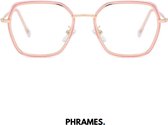 PHRAMES® - Nyx Candy Pink – Beeldschermbril – Computerbril - Blauw Licht Filter Bril - Blauw Licht Bril – Gamebril – Dames - UV400 - Voorkomt Hoofdpijn en Vermoeidheid