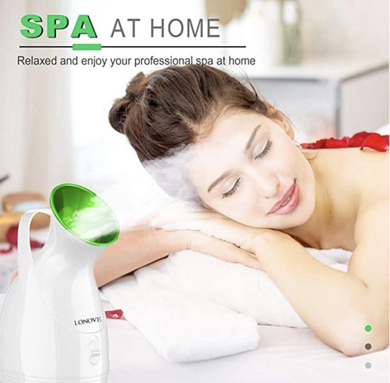 LONOVE Nano Ionic Facial Steamer Warm Mist Gezicht Steamer Home Sauna