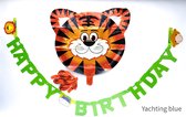 Happy Birthday slinger met ballonset van tijger - verjaardagsslinger - verjaardag - ballonnen -
