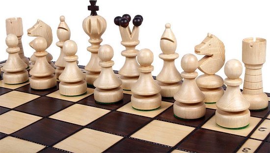 Thumbnail van een extra afbeelding van het spel LARGE PEARL - schaakbord met schaakstukken – Schaakspel -42x42cm.
