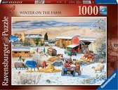 Ravensburger puzzel Boerderij in de Winter - Legpuzzel - 1000 stukjes