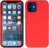 2.0 mm Dikke Backcover Hoesje - Fashion Telefoonhoesje - Hoesje iPhone 12 Mini Apple - iPhone 12 Mini Hoesje Siliconen Case Hoes Cover - iPhone 12 Mini Hoesje en Cases - Rood
