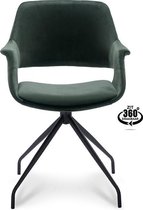 Happy Chairs – Armstoel Paulo – Velvet Hunter Groen