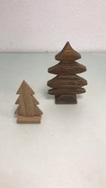 Houten kerstbomen - 2 stuks