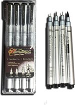 ℋephaestus ℰssentials - Basis set van 3 Superior fineliners + 1 Brushpen