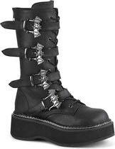 Demonia Kniehoge laarzen -39 Shoes- EMILY-322 Vleermuis Zwart