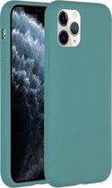 Accezz Liquid Silicone Backcover iPhone 11 Pro hoesje - Donkergroen