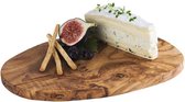 APS-Germany® Olijfhouten Borrelplank - Serveerplank - Hapjesplank - Kaasplank - Serveerplateau - 25,5 x 16,5 cm