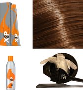 XP100 haarverf pakket kleur 8.3  Lichtblond & Goud (1x 100ML) met 9% waterstof ( 1x 250ML) incl verfbakje, kwast, maatbeker, puntkam en handschoenen