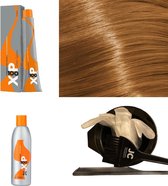 XP100 haarverf pakket kleur 9.0  Zeer lichtblond (1x 100ML) met 6% waterstof ( 1x 250ML) incl verfbakje, kwast, maatbeker, puntkam en handschoenen