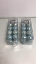 Kerstballetjes - 5CM - 20x2 stuks - Blauw kleuren