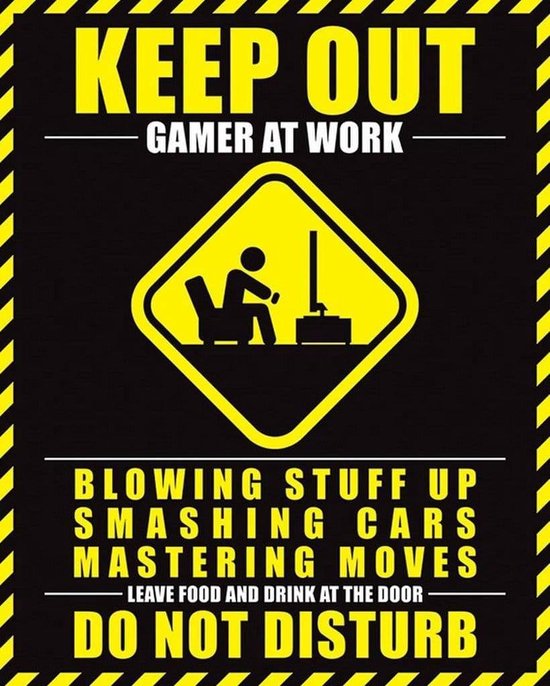 Affiche Gamer at Work 40x50cm