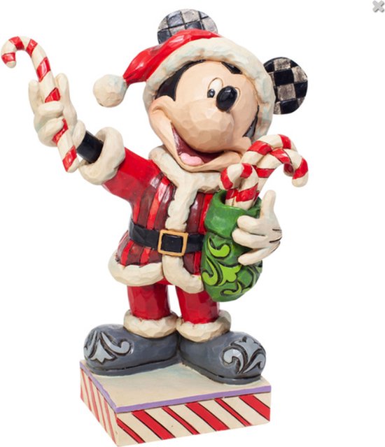 Mickey Mouse with Candy Canes Disney Traditions Figurine