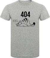 T-Shirt - Casual T-Shirt - Fun T-Shirt - Fun Tekst - Kat - Cat  - Error 404 Not Today - S