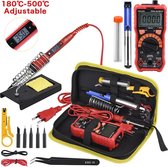 JCD Soldeerbout Kits 80W 220V Verstelbare Temperatuur Digitale Multimeter Auto Ranging LCD Soldeerbout Tips Lassen Rework Gereedschap | FaQood