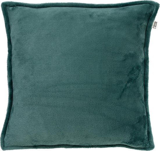 Dutch Decor CILLY - Sierkussen fleece 45x45 cm - Sagebrush Green - groen - Inclusief binnenkussen