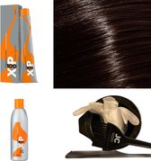 XP100 haarverf pakket kleur 6.13  Donkerblond & As & Goud (1x 100ML) met 3% waterstof ( 1x 250ML) incl verfbakje, kwast, maatbeker, puntkam en handschoenen