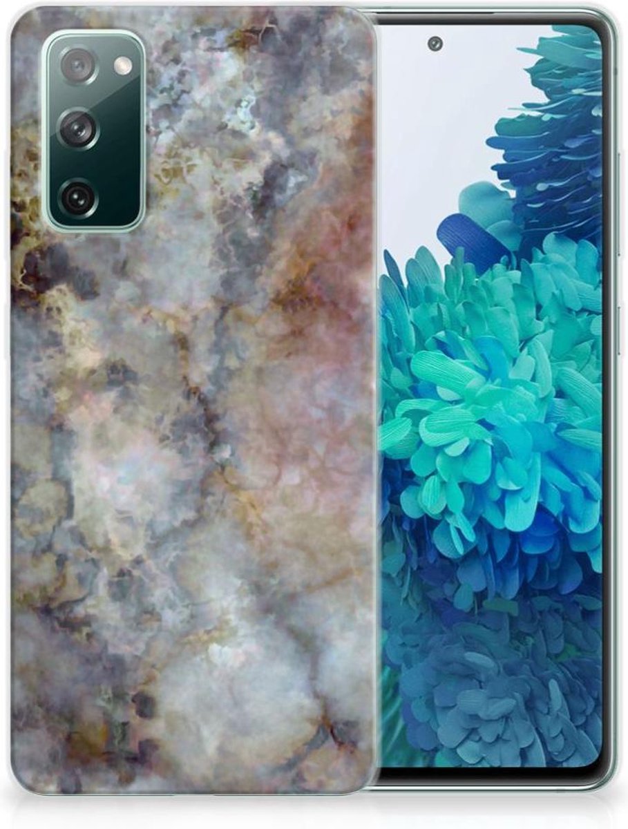 Samsung Galaxy S20 FE TPU Siliconen Hoesje Marmer Grijs