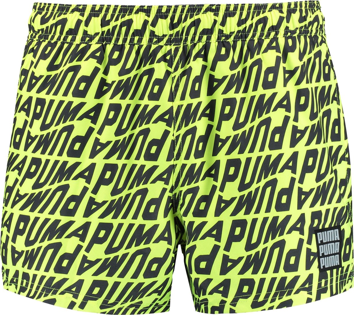 PUMA SWIM MEN WAVE AOP SHORT SHORTS 1P Geel
