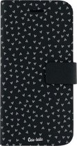 Casetastic Saffiano Wallet Case Samsung Galaxy A42 (2020) Black - Green Hearts Transparant