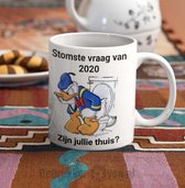 Cadeau mok - Stomste vraag van het jaar - grappige teksten