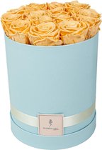 Flowerbox longlife rozen | BLUE | Large | Bloemenbox | Longlasting roses PEACH | Rozen | Roses | Flowers