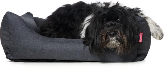 Snoozle Hondenmand New York Grijs – L – 80 X 60 Cm – Hondenbed – Groot – Goed Gevuld – Vierkant – Wasbaar