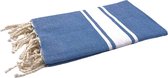 Hamamdoek | 100 x 200cm | 100% Katoen | Blauw | Strandlaken | Fouta | XL | Saunadoek