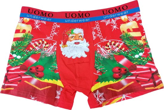 Boxershort - kerst - heren - rood - funny - grappige - kerstman - maat L |  bol.com