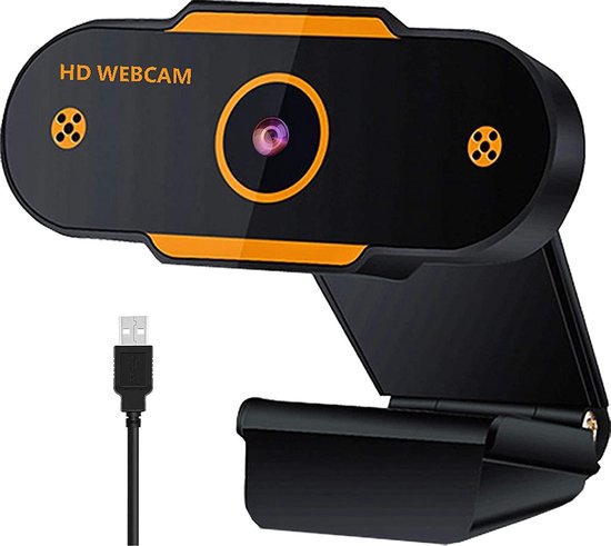 Webcam HD 2K pour jeux vidéo, avec trépied, mise au point