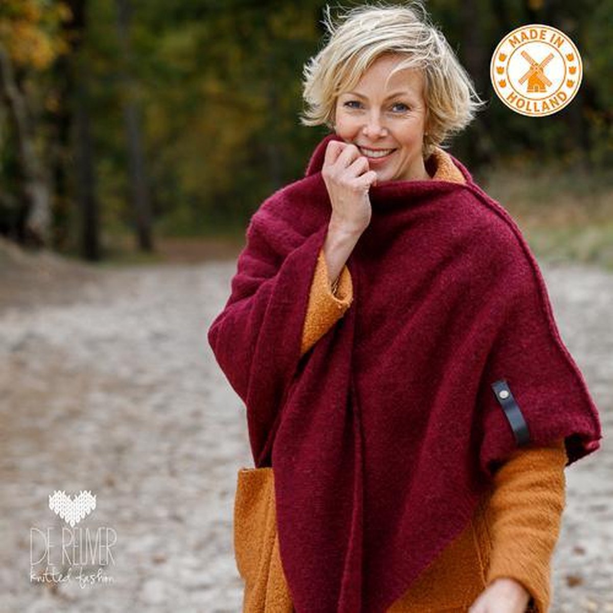 De Reuver Knitted Fashion PONCHO 100% NEDERLANDS (535)