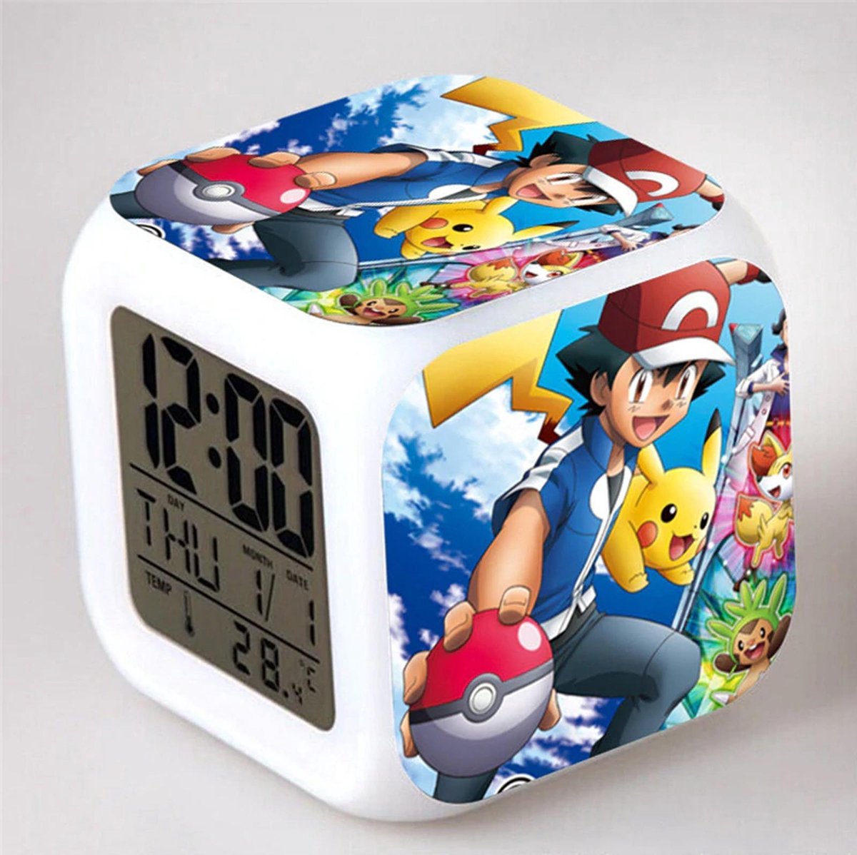 Réveil Pokemon Pikachu Pour Enfants, Horloge De Bureau Mignonne