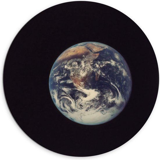 Dibond Wandcirkel - de Aarde van Dichtbij - Foto op Aluminium Wandcirkel (met ophangsysteem)