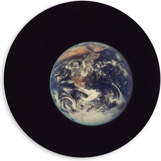 Forex Wandcirkel - de Aarde van Dichtbij - 60x60cm Foto op Wandcirkel (met ophangsysteem)