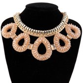 Juleeze Halsketting Dames Bruin Synthetisch Rond Kraag Ketting Dames