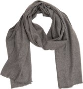 Clayre & Eef sjaal 90x180cm donker grijs