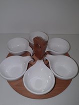 Bamboe 6 delig ring saus kommetjes