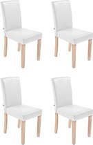 Eetkamerstoelen - Set van 4 - Kunstleer - Wit