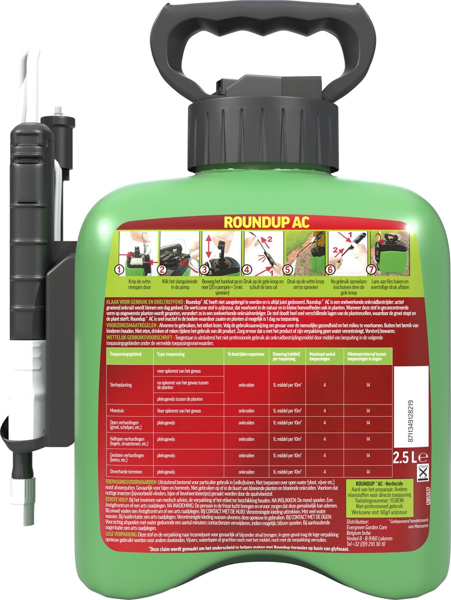 ROUNDUP® Totaal Onkruidvrij Kant en Klaar Spray incl. Drukspuit - 2,5L