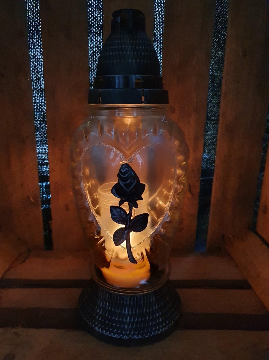 Lampe funéraire design avec bougie - Lanterne funéraire